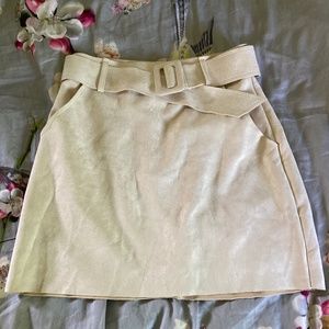 Brand New Faux Suede Mini Skirt